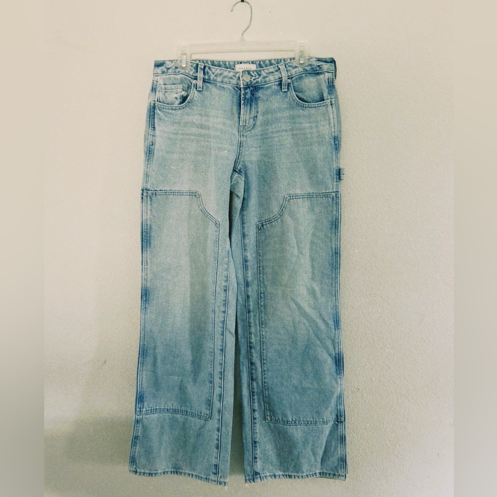 Low Rise Wide Leg Light Blue Denim Jeans